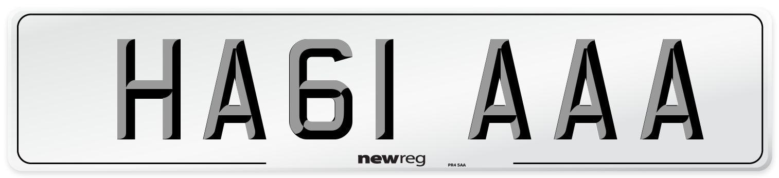 HA61 AAA Number Plate from New Reg